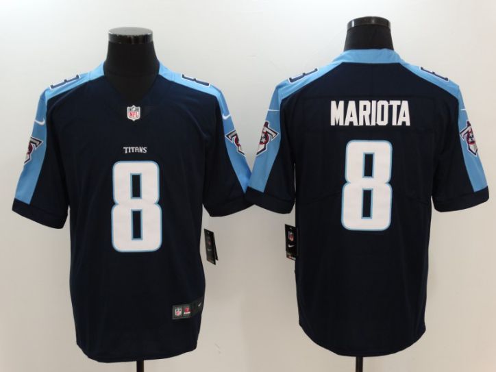 Men Tennessee Titans 8 Mariota Black Nike Vapor Untouchable Limited NFL Jerseys